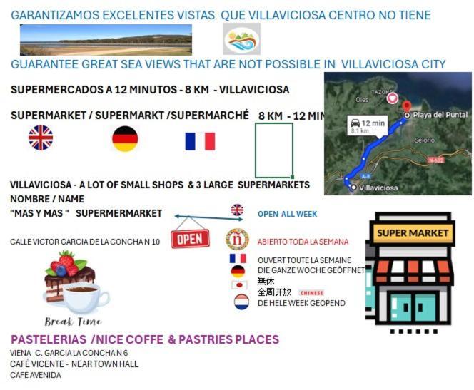 Playa Del Puntal Villaviciosa Asturias Lujo Primera Linea Playa ภายนอก รูปภาพ